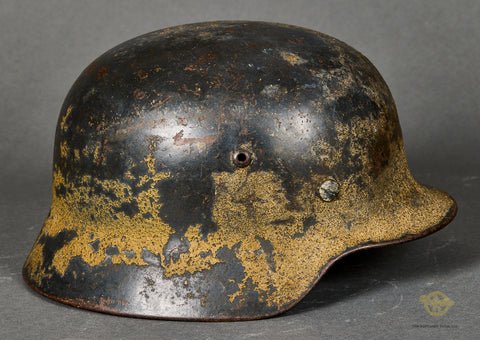 WWII German Model 1935 Luftwaffe Camouflage Helmet, Named — image 7