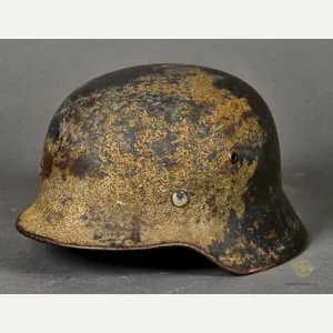 WWII German Model 1935 Luftwaffe Camouflage Helmet, Named