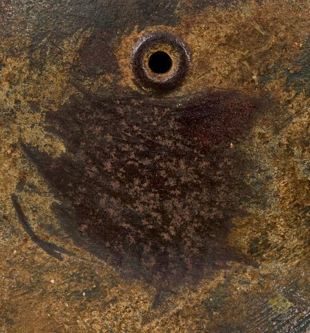 WWII German Model 1942 Camouflage Helmet with Battle Damage — image 5