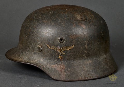 WWII German Luftwaffe Model 1940 Single Decal Helmet — image 3