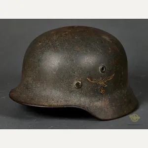 WWII German Luftwaffe Model 1940 Single Decal Helmet