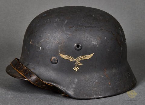 WWII German Luftwaffe Model 1940 Single Decal Helmet — image 3