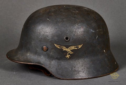 WWII German Luftwaffe Model 1940 Single Decal Helmet — image 3