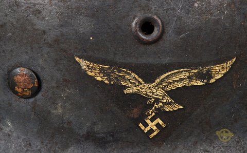 WWII German Luftwaffe Model 1940 Single Decal Helmet — image 4
