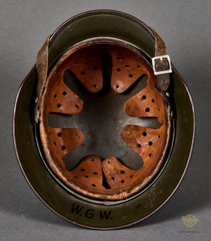WWII German Army Model 1940 Sawdust Camo Combat Helmet — image 10