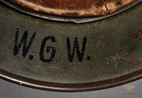 WWII German Army Model 1940 Sawdust Camo Combat Helmet — image 11