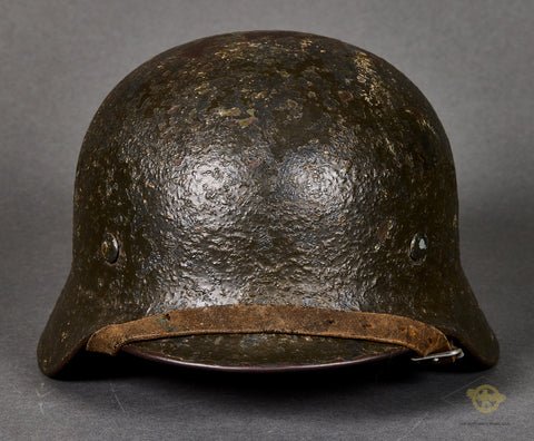 WWII German Army Model 1940 Sawdust Camo Combat Helmet — image 2