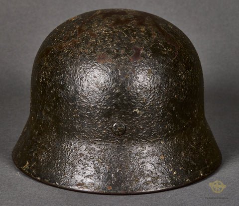 WWII German Army Model 1940 Sawdust Camo Combat Helmet — image 4