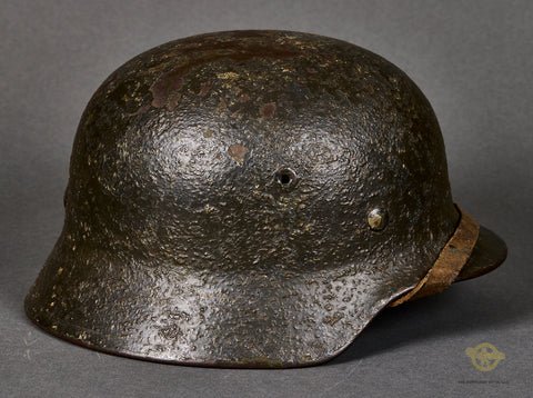 WWII German Army Model 1940 Sawdust Camo Combat Helmet — image 5