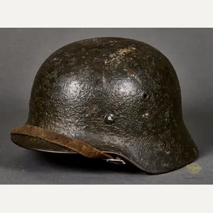 WWII German Army Model 1940 Sawdust Camo Combat Helmet