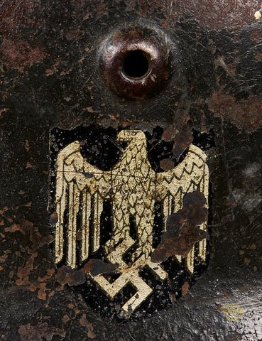 WWII German Army Model 1940 Single Decal Combat Helmet — image 3