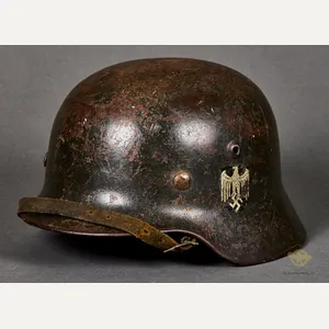WWII German Army Model 1940 Single Decal Combat Helmet