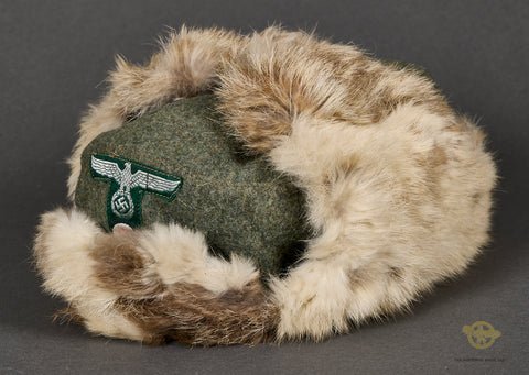 Third Reich German Land Customs Rabbit Fur Winter Cap — image 2