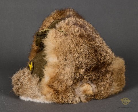 Japanese WWII Army Officer's Late War Winter Fur Cap — image 3