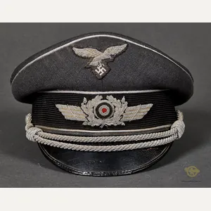 German WWII Luftwaffe Officer's Visor Cap