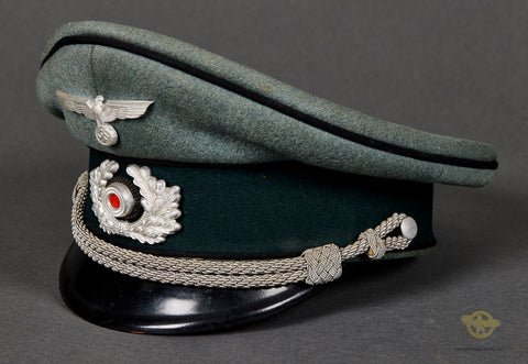 German WWII Army Officer's Visor Cap for Pioneer — image 3