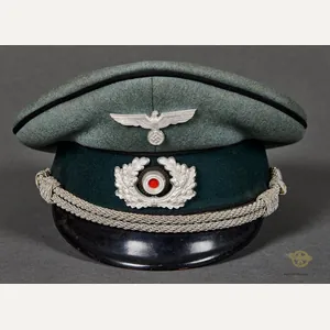 German WWII Army Officer's Visor Cap for Pioneer