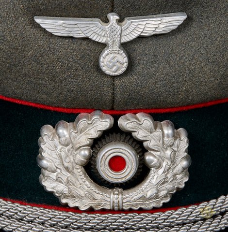 German WWII Army Officer's Artillery Visor Cap — image 2