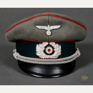 German WWII Army Officer's Artillery Visor Cap