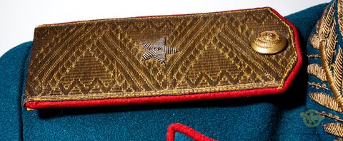 WWII Soviet Russian Red Army Generals Victory Parade Tunic, Visor Cap and Brocade Belt — image 7