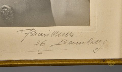 German WWII Original Photo of Heer Soldier in Original Brass Frame — image 3