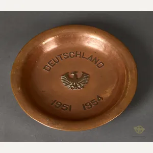 German Post War Commemorative Souvenir Copper Bowl