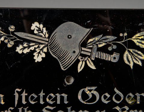 German Marble Memorial Plaque for Fallen Soldier — image 2