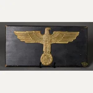 German WWII Bronzed Political Eagle Wall Mount
