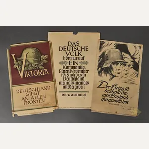 German WWII Lot of Three (3) Propaganda Posters