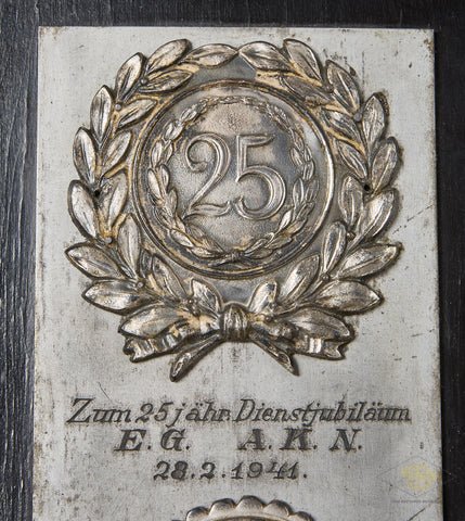 German WWII Employee Anniversary Plaque — image 2