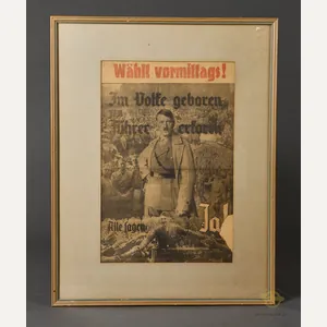 German WWII Hitler Propaganda Poster