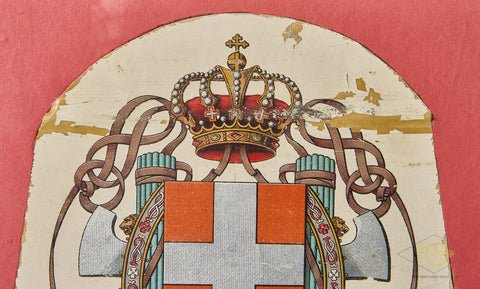 Italian Aircraft Insignia under Plexiglass Captured in Anzio Sicily North Africa — image 2