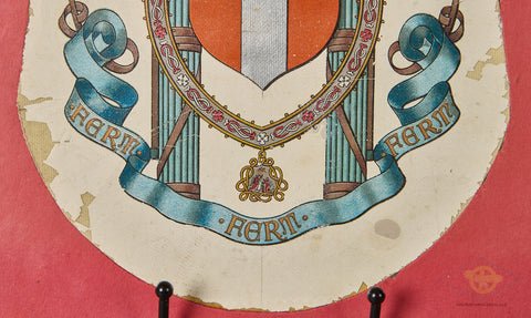 Italian Aircraft Insignia under Plexiglass Captured in Anzio Sicily North Africa — image 3