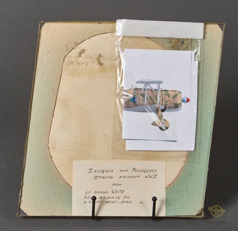 Italian Aircraft Insignia under Plexiglass Captured in Anzio Sicily North Africa — image 6
