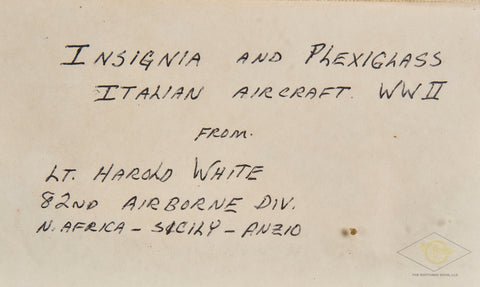 Italian Aircraft Insignia under Plexiglass Captured in Anzio Sicily North Africa — image 7