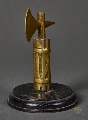 Italian Fascist Bundle (Fasces) in Brass Desk Sculpture — image 2