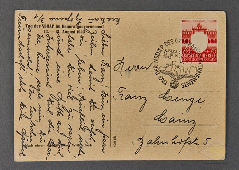 NSDAP General Government Day 1943 Postcard — image 2