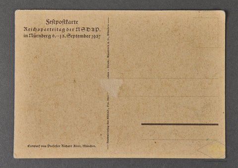 Reichsparteitag Nürnberg 1937 Postcard — image 2
