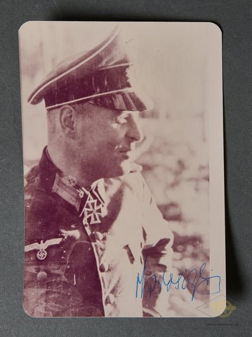 German WWII Signed Photo of Knights Cross Winner Major Dedo von Krosigk — image 2