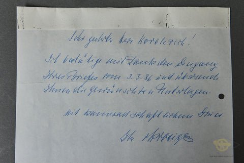 German WWII Signed Photo of Knights Cross Winner Major Dedo von Krosigk — image 6