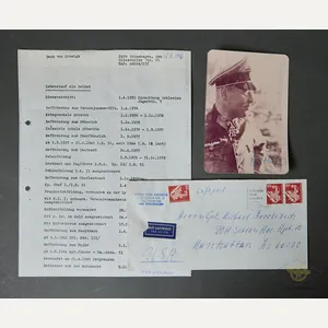 German WWII Signed Photo of Knights Cross Winner Major Dedo …