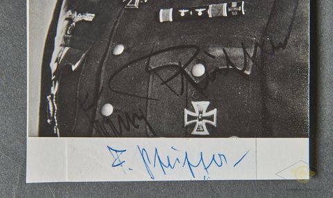 German WWII Signed Photo of Knights Cross Winner Franz Pfeiffer — image 2