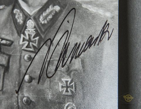 German WWII Signed Pencil Drawing of Knights Cross Winner Horst Niemack — image 2