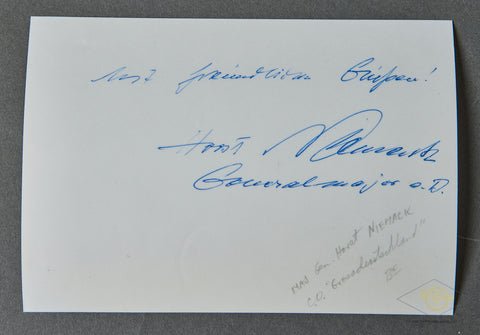 German WWII Signed Pencil Drawing of Knights Cross Winner Horst Niemack — image 3