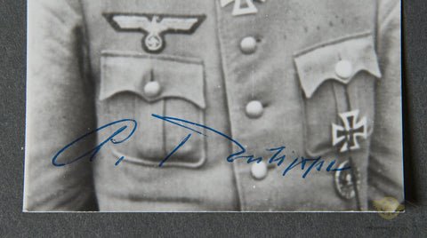 German WWII Signed Photo of Knights Cross Winner Alfred Philippi — image 2