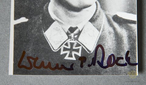 German WWII Signed Photo of Knights Cross Winner Werner Roell — image 2