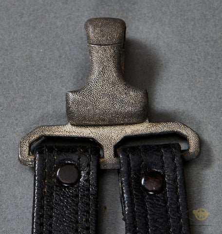 German WWII RLB Leather Dagger Hangers — image 3