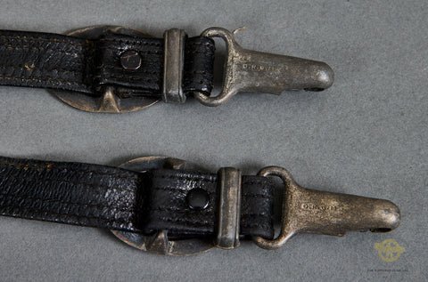 German WWII RLB Leather Dagger Hangers — image 6