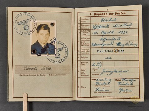 WWII German Army Soldiers Wehrpass, KIA in 1944 — image 3