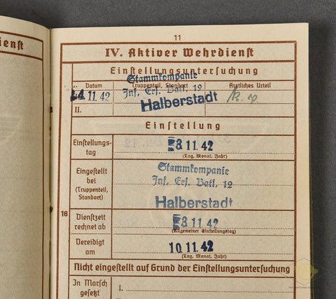 WWII German Army Soldiers Wehrpass, KIA in 1944 — image 6